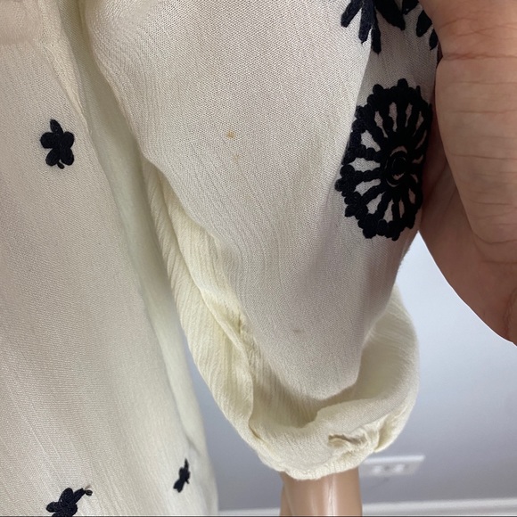 FREE PEOPLE EMBROIDERED V-NECK WIDE LEG JUMPSUIT - Picture 5 of 14